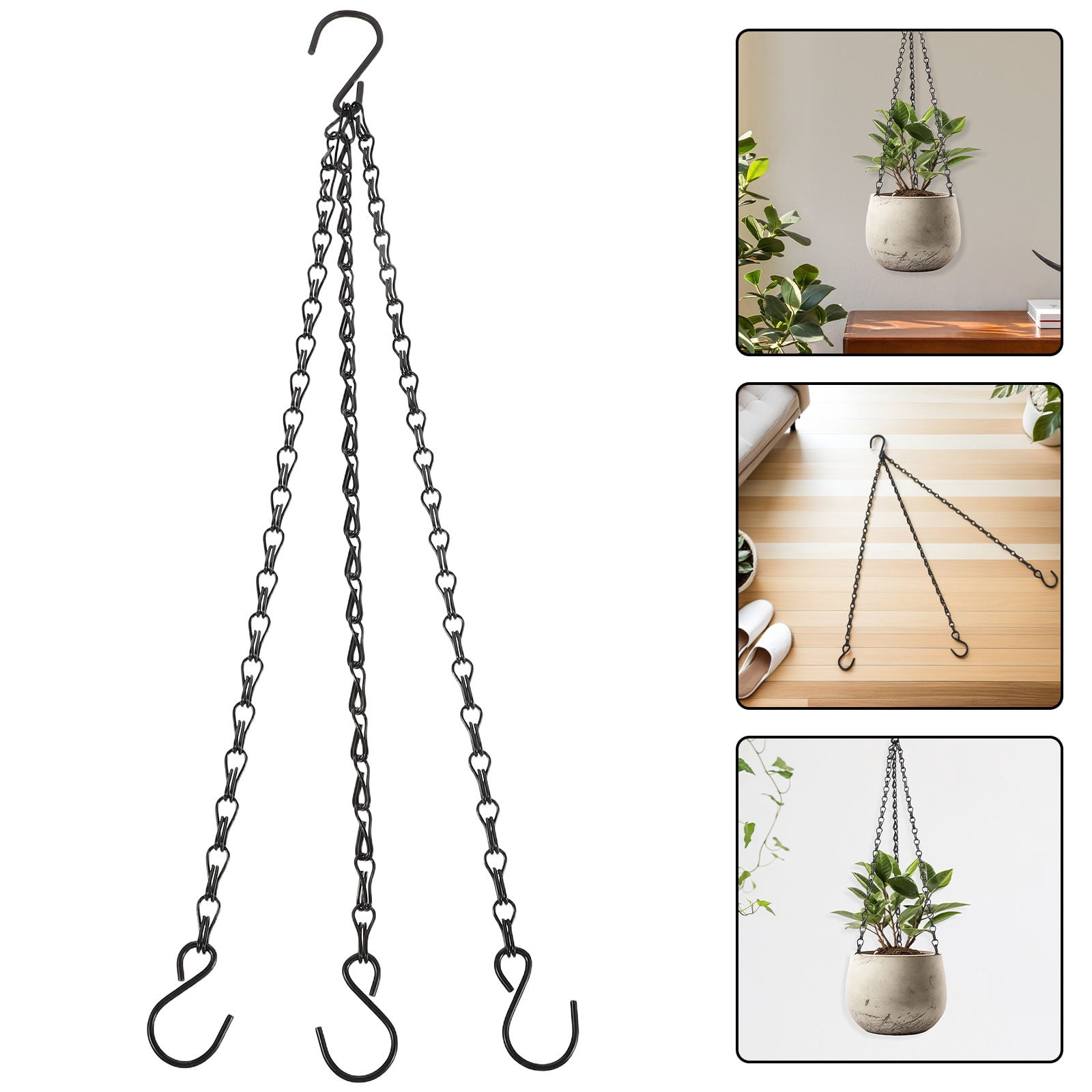 Supporting Chain UPOUART Black Iron Hanging Plant Chains for Indoor Use, Elegant Design ...
