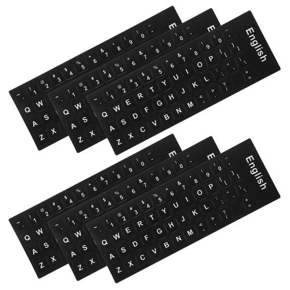 UPOUART Black Language Keyboard Stickers Replacement Decals for Computer Laptop Durable Convenient Adhesive Letters