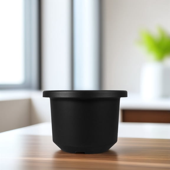 UPOUART Black Plastic Plant Cultivation Pot with Drainage Hole Durable Planter for Garden Use