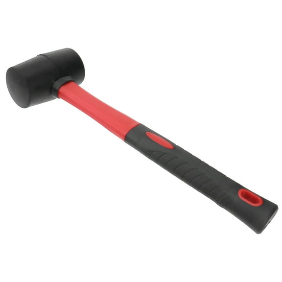 UPOUART Black Rubber Mallet with Non Slip Fiber Handle for Woodworking Flooring Installation