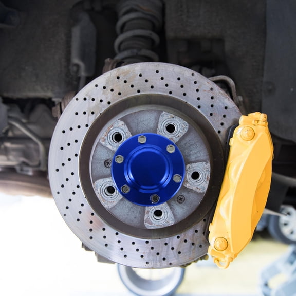 UPOUART Blue Alloy Wheel Center Caps for Car Use Water and Dust Protection