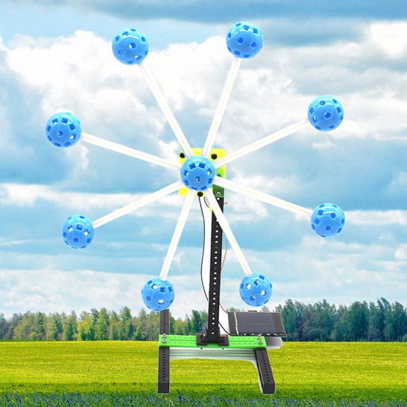 UPOUART Blue Handmade Solar Ferris Wheel Model Kit for Cognitive Skill and Coordination Training