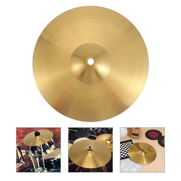 UPOUART Jazz Drum Cymbal with Brass Metal Construction and Golden Finish, Ideal Percussion Instrument for Versatile Music Styles