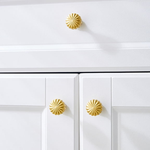 UPOUART Brass Drawer Knob for Dresser Drawers with Shiny Golden Finish and Easy Maintenance