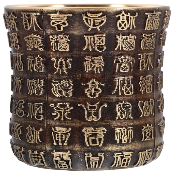 UPOUART Vintage Brass Teacup 3.5 oz with Intricate Embossed Design, Multi-Use Drink Cup for Parties, Home Decor, Collectors
