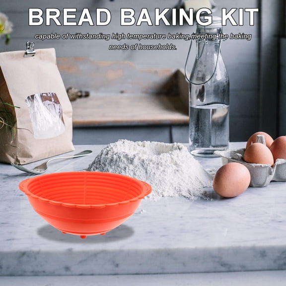UPOUART Round Silicone Bread Proofing Basket for Baking, 1 Piece Dough Rising Basket