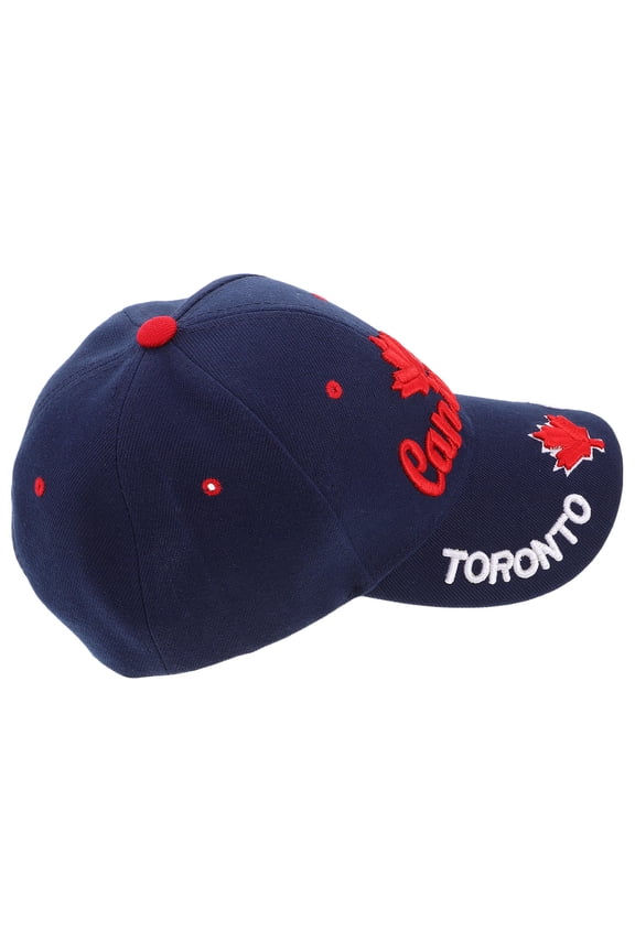 Canada Maple Leaf Embroidered Hat Dark Breathable Adjustable Cap for Outdoor and Casual Wear