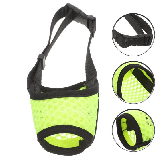 UPOUART Breathable Dog Muzzle in Light Green Polyester for Small Dogs Anti Biting and Barking Control