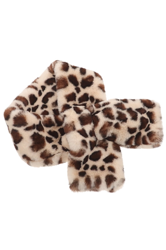 Brown Plush Shawl Scarf for Women, Warm Lightweight Rectangular Wrap for Everyday Wear