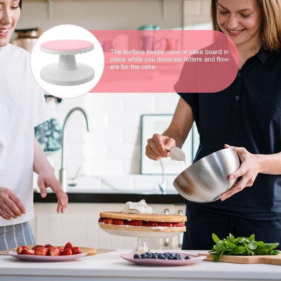 UPOUART Rotating Plastic Cake Stand - 1 Set Dessert Display Turntable for Baking, Parties, and Celebrations
