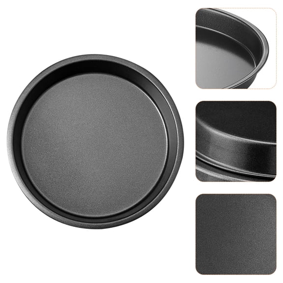 UPOUART Carbon Steel Pizza Baking Pan Non Stick Round Kitchen Bakeware for Bread Cake Pizza