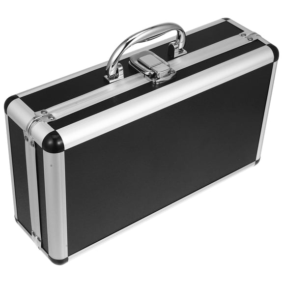 UPOUART Cardboard Construction Toolbox Tool Case Aluminum Alloy Black 1Pack