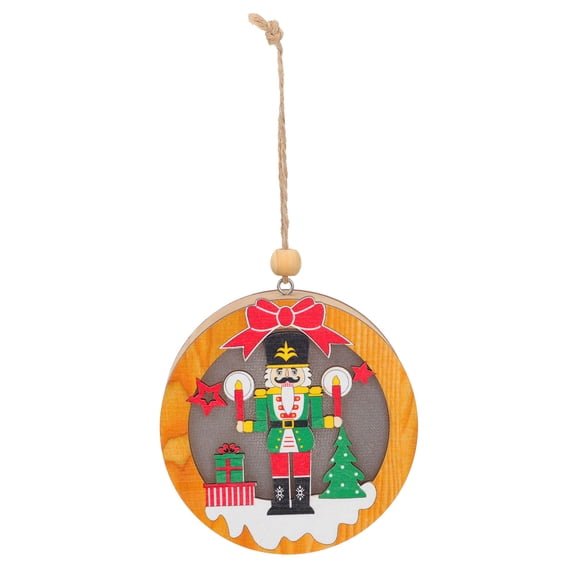 UPOUART Cartoon Nutcracker Soldier Pendant Star Shaped Festive Design Nutcracker Figurines Small Tree Ornaments