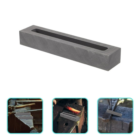 UPOUART Black Graphite Mold for Metal Casting Ingot Melting Tool Slot Design