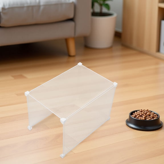 UPOUART Cat Litter Box Guard with Detachable Transparent Panels for Easy Cleaning and Visible Pet Monitoring At Home