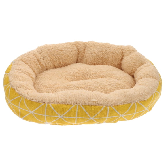 UPOUART Yellow Lamb Fleece Pet Sleeping Nest, Cozy and Warm Bed for Dogs and Cats, Soft Comfortable Pet Bed