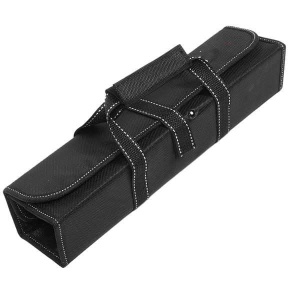 UPOUART Portable Cutter Storage Bag in Black with Multi-Pocket Roll Organizer, Universal Kitchen Tool Holder for Chefs and Cooking Accessories