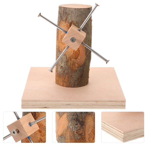 UPOUART Small Animals Chew Toys Small Animal Cage Toy Khaki Wood 1Pcs