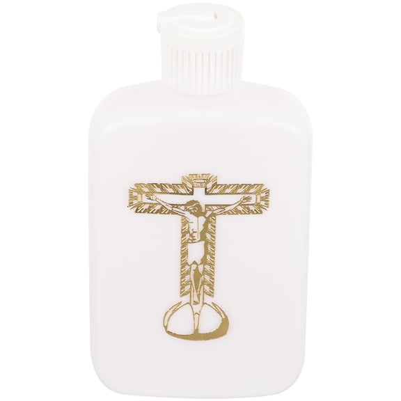 UPOUART Christian Holy Water Flask Refillable Multi Color Small Bottle with Elegant Cross Design