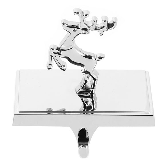 UPOUART Christmas Stocking Hanger Silver Metal Hook for Mantel and Holiday Decorations