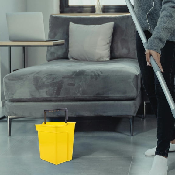 UPOUART Cleaning Buckets Plastic Buckets Yellow Multipurpose For Home Use 1Set