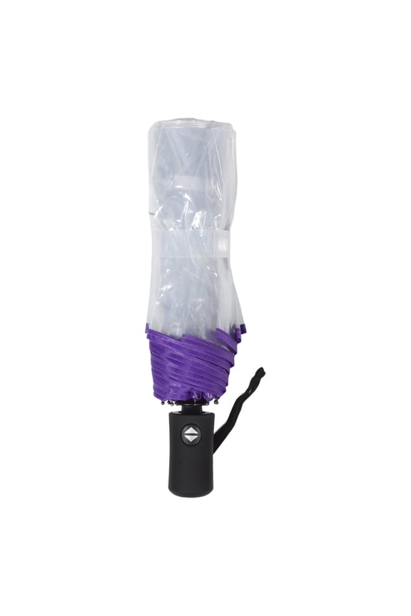 Portable Plastic Transparent Folding Umbrella with Automatic Function and Clear Design