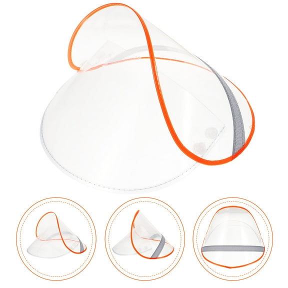 UPOUART Clear Raincoat Hat Shield Rain Poncho Cap Brim Transparent Raincoat Face Protector for Riding and Shop Use