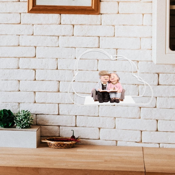 UPOUART Cloud Shaped White Metal Wire Magazine Holder, Newspaper Rack Organizer for Office, Home, Desk Decor, Elegant Storage