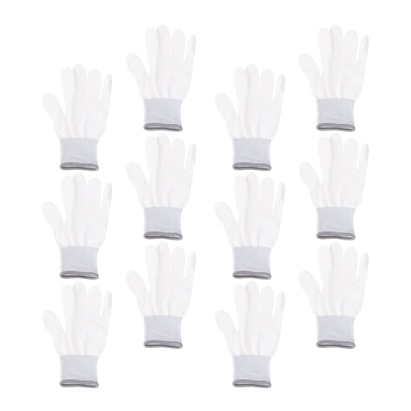 UPOUART Nylon Anti-Static Gloves Multi Color 12Set For Industrial Use