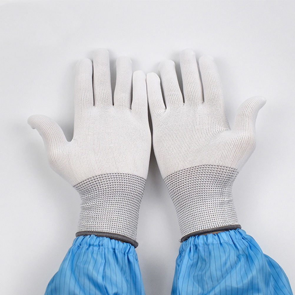 UPOUART Anti-Static Gloves Nylon Coated 12Set For Precision Work ...
