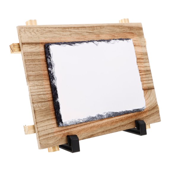 UPOUART Coffee Sublimation Stone Slate Photo Frame for Decor Natural Texture Vibrant Heat Transfer