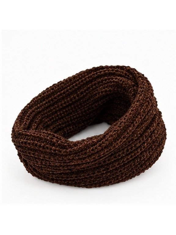 Coffee Woven Scarf for Winter Use Thick Neck Scarf Comfortable and Fashionable Unisex