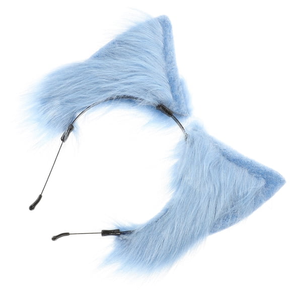 UPOUART Comfortable Blue Cloth Animal Ear Headband with Realistic Ears for Fun Outfits