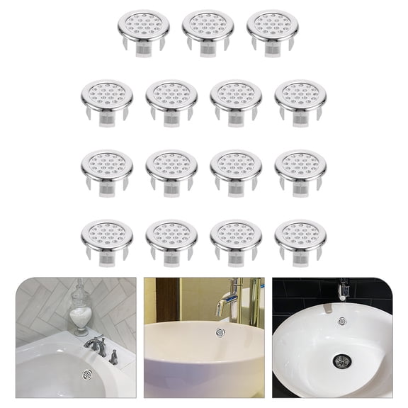 UPOUART Corrosion Resistance Sink Overflow Ring 15Pcs For Hotel Use