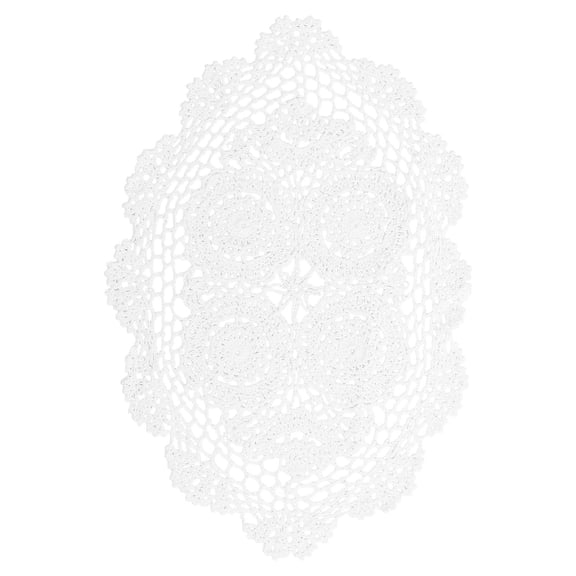 UPOUART Cotton Lace Placemats for Table Decoration with Rustic Design and Fine Workmanship in White, Set of 4