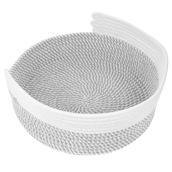UPOUART Cotton Rope Woven Cat Bed Basket for Small Dogs and Cats Indoor