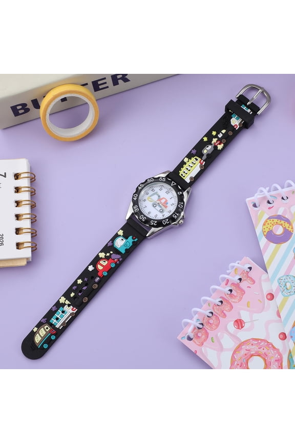 Creative Cartoon Quartz Watch With Excavator Design For Easy Reading Present For Birthdays And Festivals