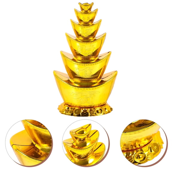 UPOUART Creative Plated Figurine for Desktop Decor Fengshui Ornament Ideal for Living Room