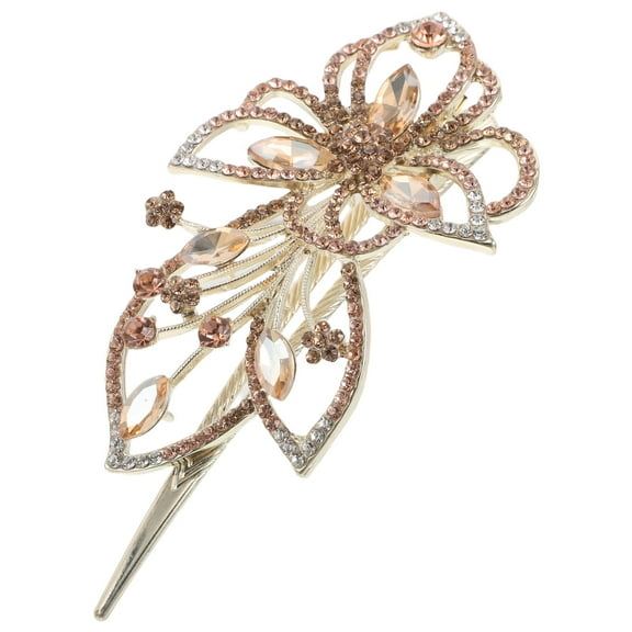 UPOUART Crystal Bridal Hair Clip in Tone for Women Updo Styling, Elegant Wedding Hair Accessory, 1 Piece