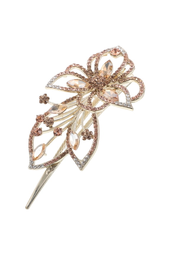 Crystal Bridal Hair Clip in Tone for Women Updo Styling, Elegant Wedding Hair Accessory, 1 Piece