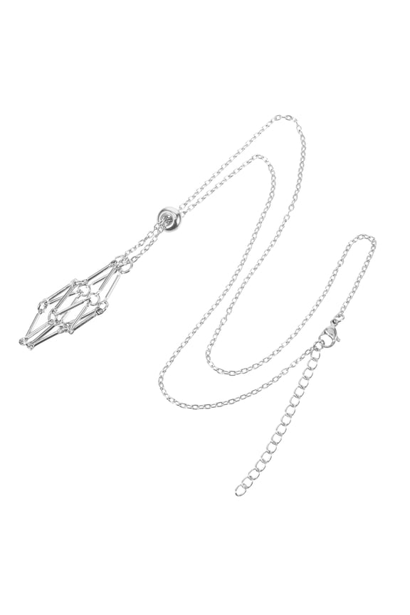 Adjustable Crystal Necklace Holder Cage Rope Organizer for Displaying Stunning Jewelry Pieces