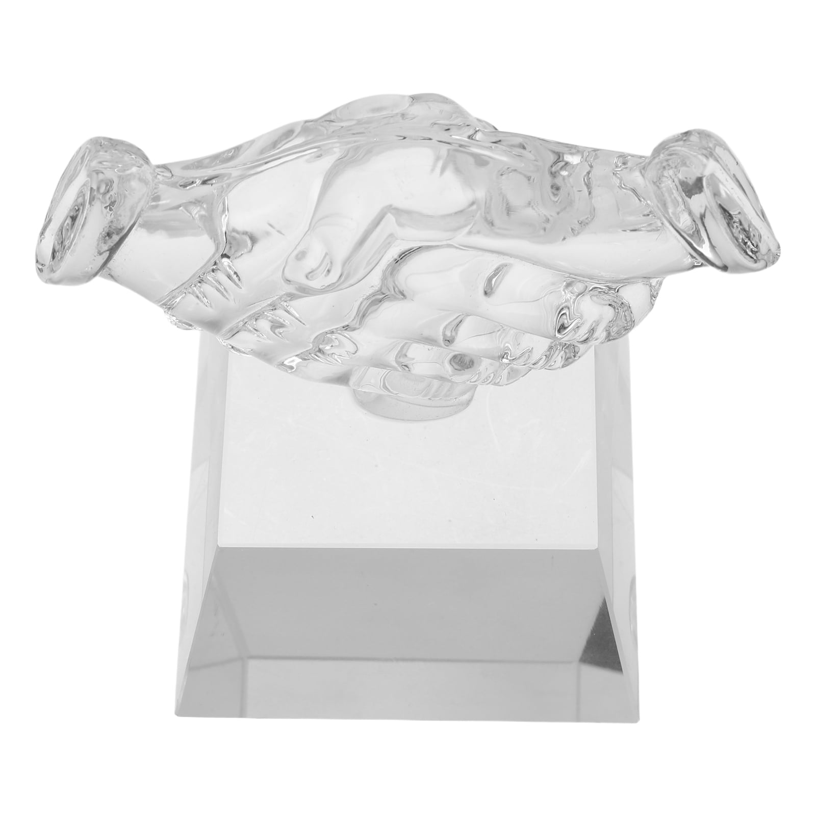 UPOUART Clear Crystal Award Trophy with Lightweight Handshake Design, Perfect for Youth Events, Competitions, and Recognition