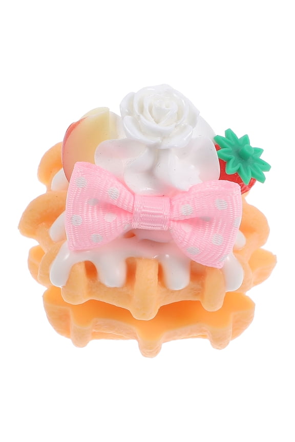 Cute Multifunctional PVC Cake Keychain Ornament, Portable Dessert Pendant Charm for Bag or Phone Decoration