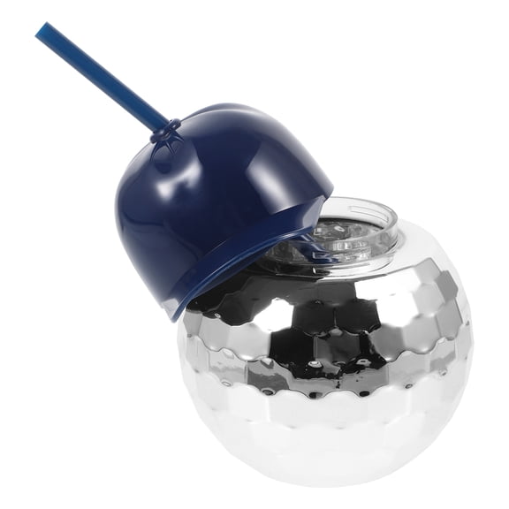 UPOUART Dark Blue Electroplated Disco Straw Cup for Home Use Stylish Drink Accessory with Unique Design