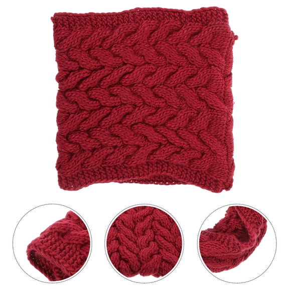 UPOUART Dark Red Winter Balaclava with Warm Yarn for Cold Weather and Outdoor Activities