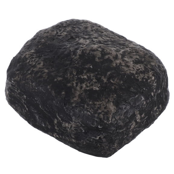 UPOUART Decorative Black Resin Stone Outdoor Key Holder with Realistic Rock Design and Weather Resistance
