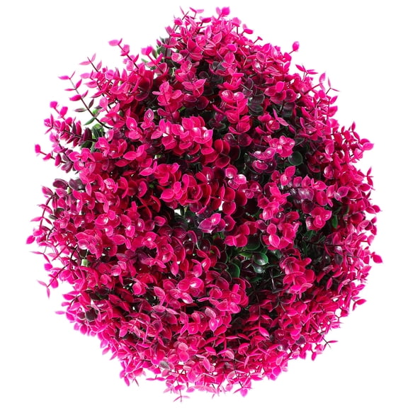 UPOUART Decorative Rosy Artificial Grass Plant Ball Hanging Topiary Ball for Home Event Display