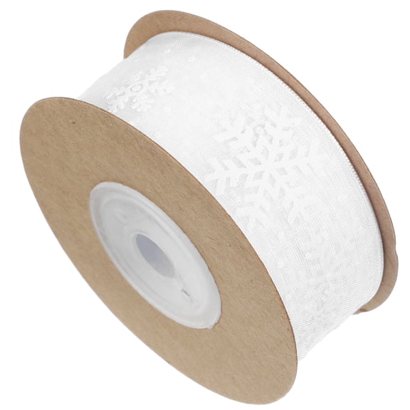 UPOUART White Ribbon for Cake Decorating, Winter Holiday Wrapping, Festive Packaging and Party Supplies