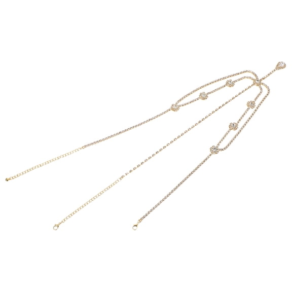 UPOUART Delicate Golden Rhinestone Forehead Chain Hair Accessories for Wedding and Special Occasions