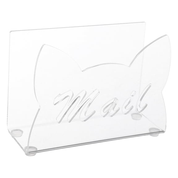 UPOUART Clear Acrylic File Holder Organizer for Desk, Transparent Document Storage Rack, 1 Pack Desktop Office Supply